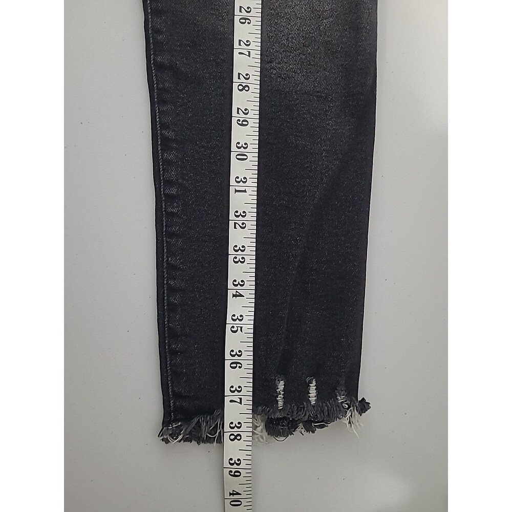 Celebrity Pink Women's Distressed Black Jeans 19/34 Raw Hem - Picture 9 of 12